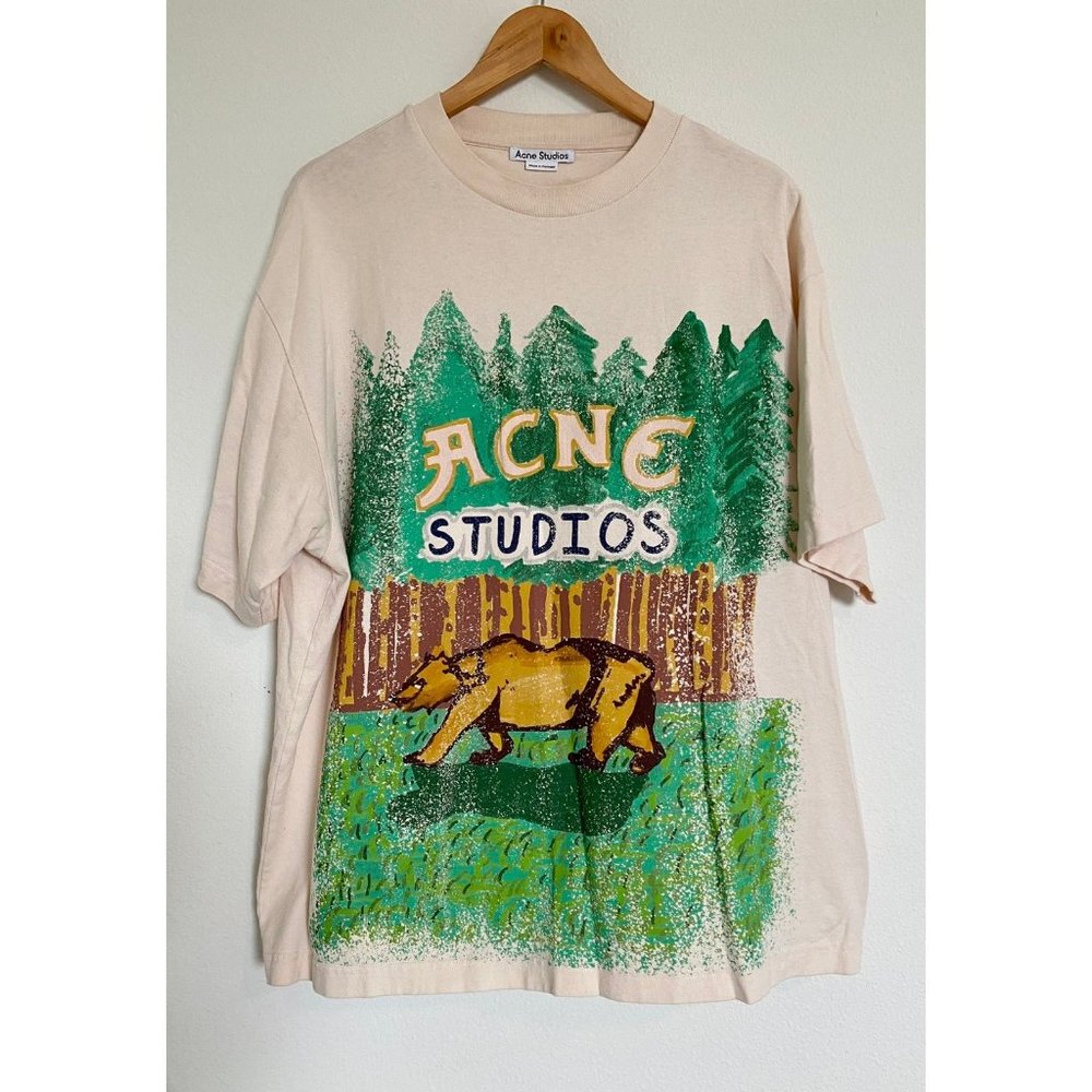 Acne Studios Bear Print T Shirt - Picture 3 of 11